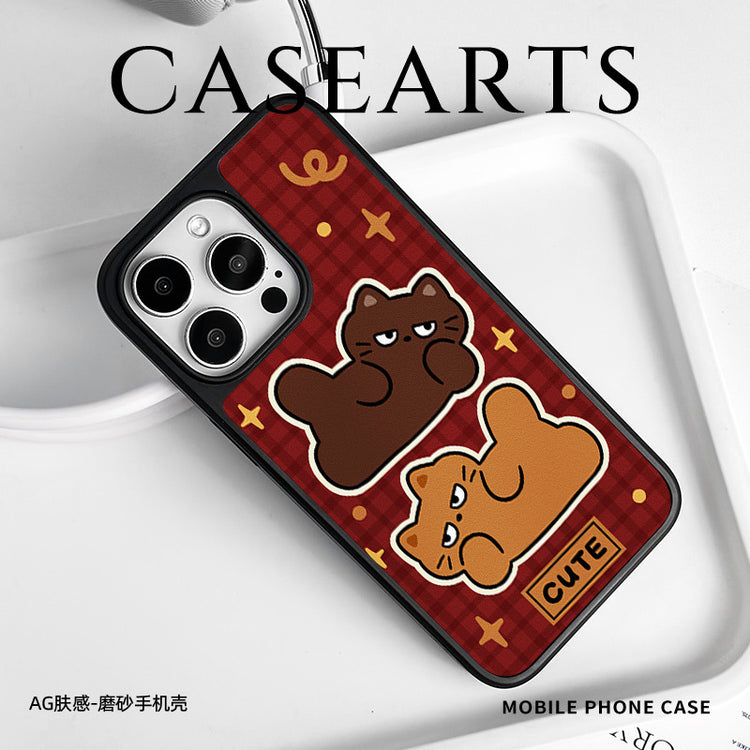 手機殼|iPhone16手機殼磁吸12適用15批發14蘋果13PromaxAG磨砂碳纖紋「WYB0988」25.05-1