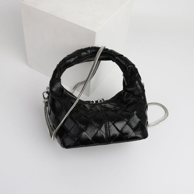 質感真皮|2024新牛皮手腕真皮便當訂製編織女包潮流歐美手柄單肩斜挎包「3328」24.04-4