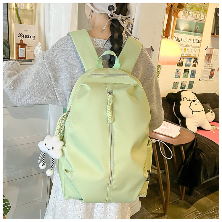 致青春|簡約雙肩包女大容量高顏值背包休閒旅行電腦包純色質感學生書包「2405-126」25.02-3