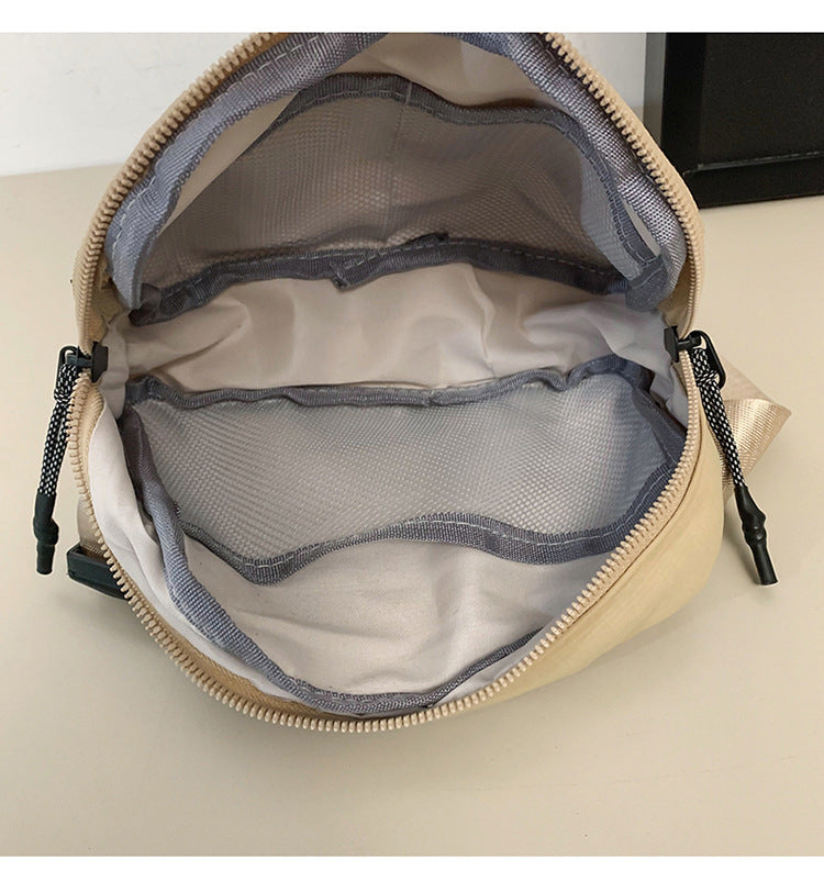 致青春|胸包2024秋季新款尼龍布腰包橫款單肩包跨境風潮休閒男女斜挎小包「302-113」24.09-3