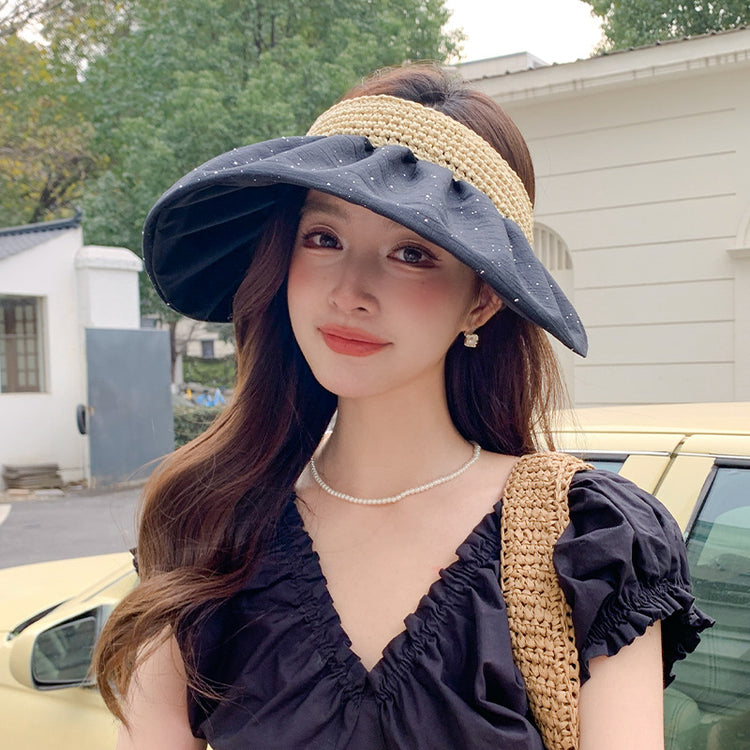 流行帽子 | 夏季大檐可折疊帽子女防紫外線空頂帽戶外顯臉小防曬太陽帽百搭潮「C5206」25.04-5