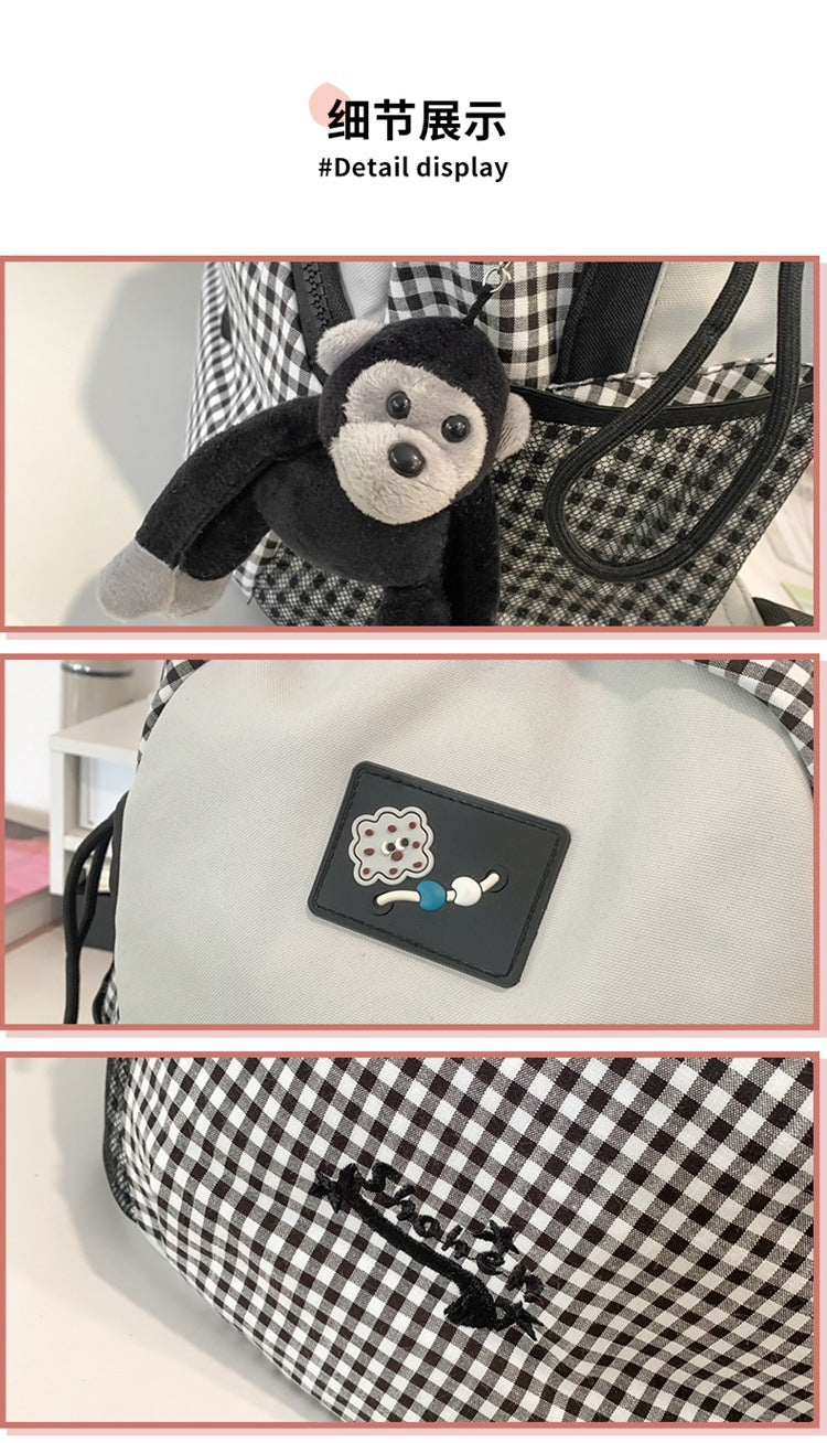 致青春 | 新款小清新可愛女孩雙肩包大容量休閒旅行背包高顏值百搭學生書包「8079-126-128」25.04-2