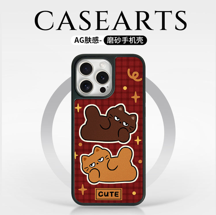 手機殼|iPhone16手機殼磁吸12適用15批發14蘋果13PromaxAG磨砂碳纖紋「WYB0988」25.05-1