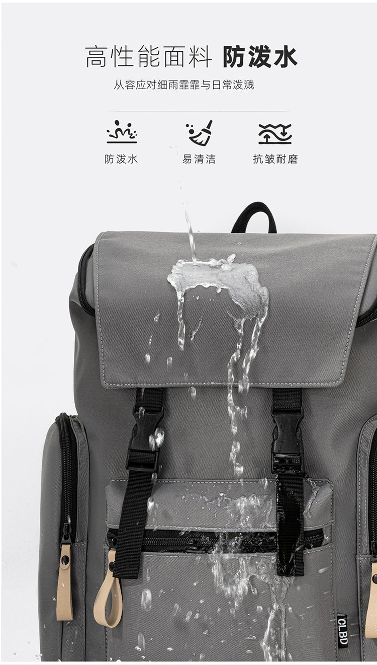 致青春|雙肩包男簡約休閒出行潮流通勤背包大容量運動戶外登山包「9760-133」25.08-4