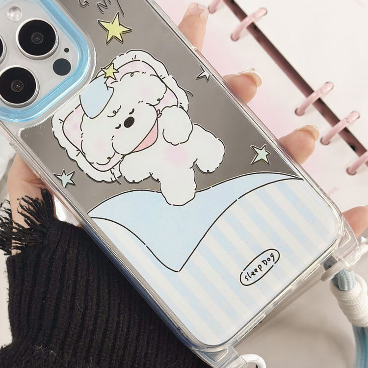 手機殼|蘋果16手機殼15pro適用14掛繩鏡面iPhone批發12女款13promax「5LR1267」25.03-4