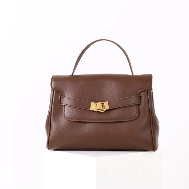 質感真皮|2025新款通勤復古百搭單肩斜背包外出上班公文包女包時尚潮流單肩包「6191S」25.12-1