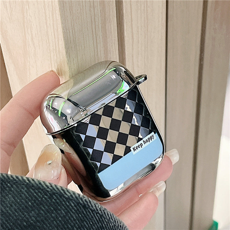 耳機套|適用airpods棋盤格蘋果藍牙電鍍耳機套airpodspro掛繩2/3代「BQ2592」24.07