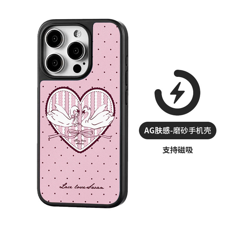 手機殼|蘋果16手機殼iPhone14pro適用ins風15Promax磁吸AG磨砂碳纖紋「LR1416」25.04-2