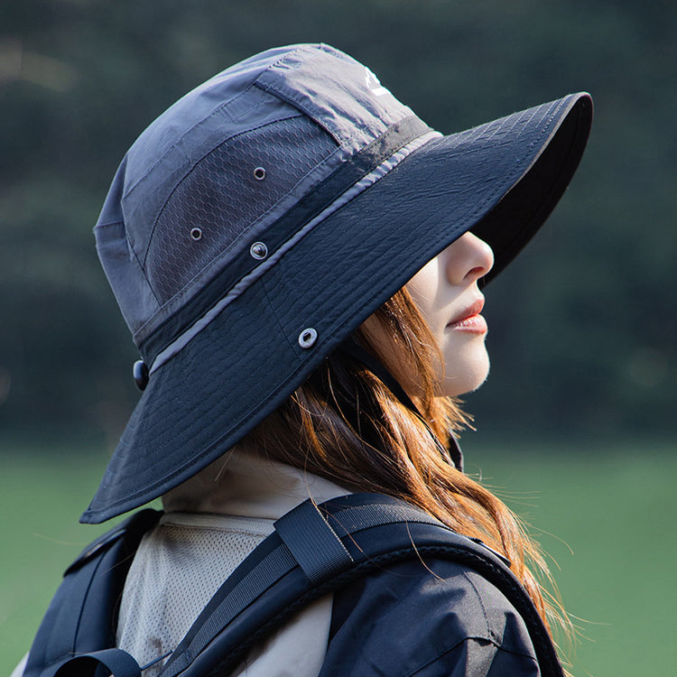 流行帽子|戶外登山帽女徒步大帽檐西部牛仔遮陽帽速乾防水防紫外線漁夫帽潮「C3912」24.05-1