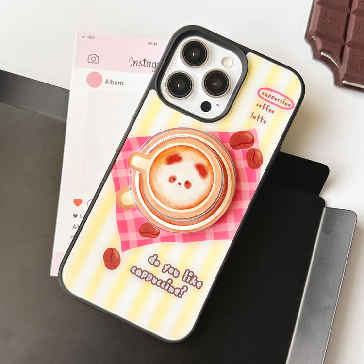 手機殼|蘋果16Promax手機殼14適用12磁吸支架iPhone15磁吸磨砂黑框殼「LR0983」24.10-1