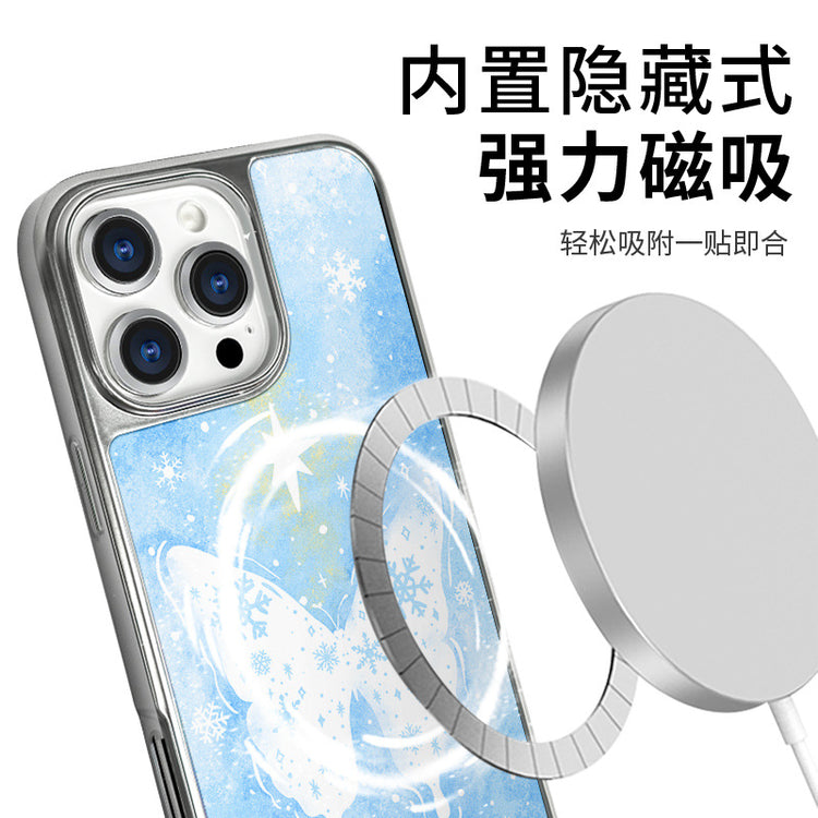手機殼|蘋果16磁吸手機殼AG磨砂碳纖紋殼12適用iPhone14Pro小米15「LR1372」25.05-2