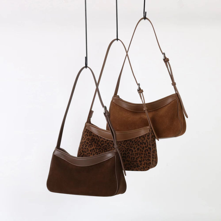 質感真皮|2025新款磨砂美拉德復古百搭韓版單肩斜背包小眾設計休閒托特包包「6179」25.09-3