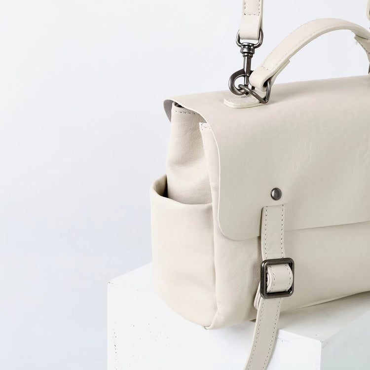 質感真皮|秋冬復古植鞣牛皮雙肩包2024新款單肩斜跨劍橋背包時尚百搭「3731」24.12-5