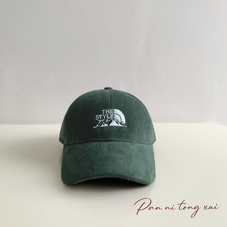流行帽子|字母刺繡山峰棒球帽韓版顯臉小休閒百搭水洗春秋男女情侶鴨舌帽子「Q9343C」24.10-2