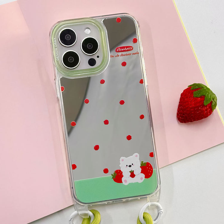 手機殼|iPhone15pro手機殼適用14掛繩鏡面殼蘋果16手機殼13promax女「LR1268」24.12-4