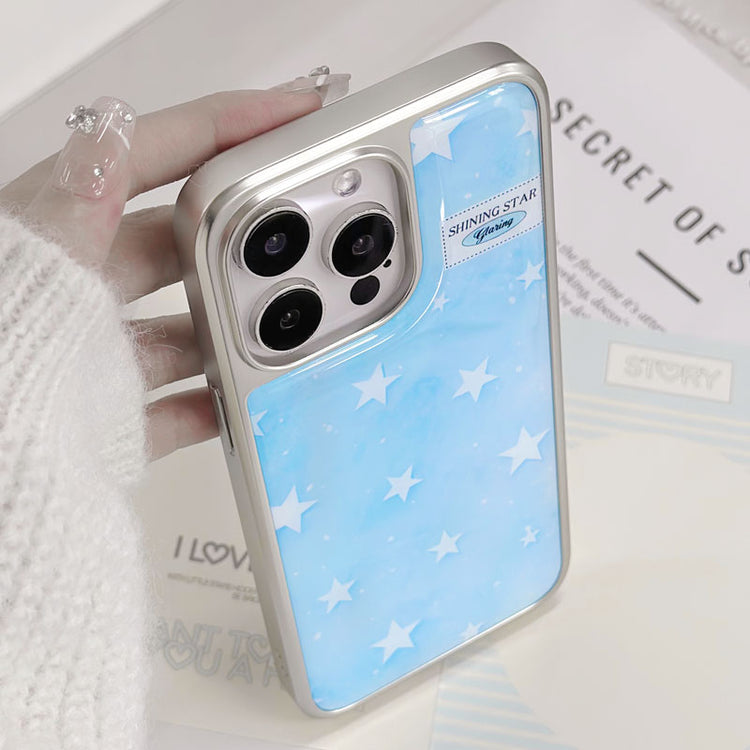 手機殼|iPhone16手機殼15電鍍銀邊滴膠15plus適用iPhone12Pro星星14「LR1376」25.04-1