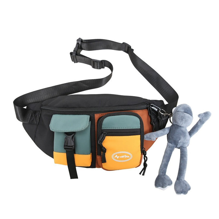 致青春|腰包休閒運動男生外出斜跨胸包新款潮牌輕便女生斜跨胸包「188-188」24.07-1