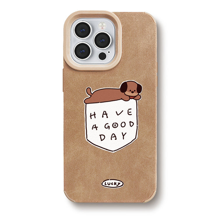 手機殼|15Promax新款13Pro卡通12適用11蘋果16手機殼iPhone14貼皮殼「LR1217」24.12-3