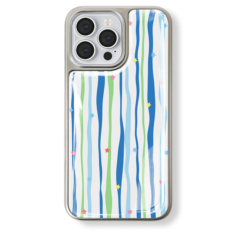 手機殼|iPhone16pro手機殼15蘋果14適用13Promax電鍍銀邊滴膠華為P70「LR1541」25.03-2