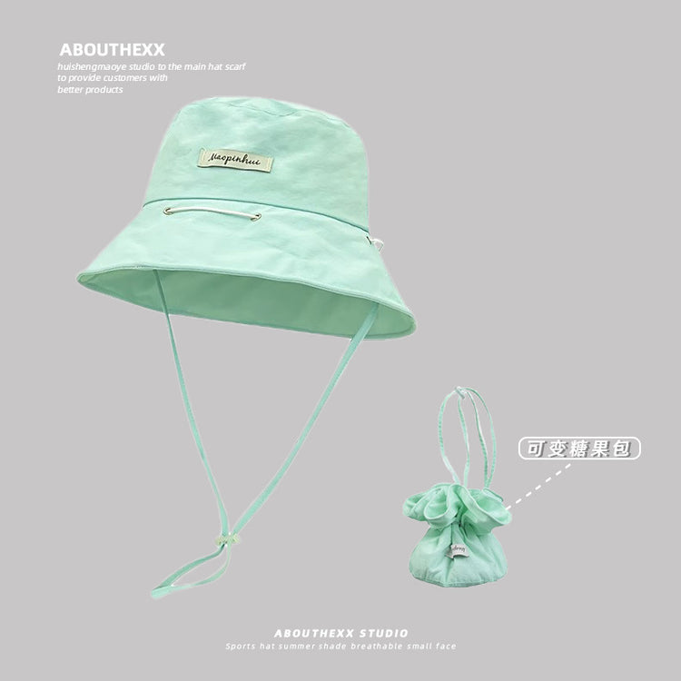 流行帽子|2025夏季韓版漁夫帽女新款防曬帽子速乾透氣可當包包顯臉小遮陽帽「C5285」25.06-1