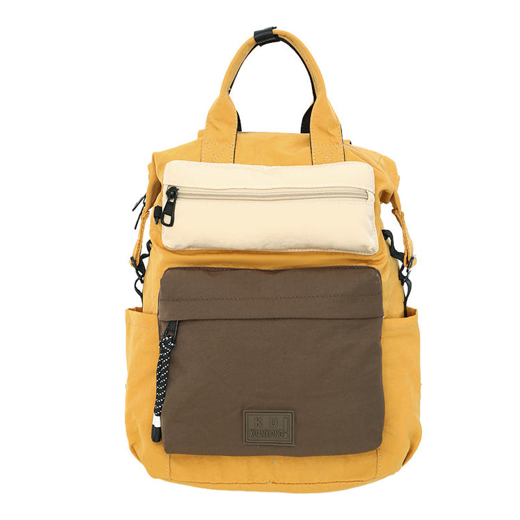 致青春|秋冬休閒雙肩包情侶款戶外旅行登山背包韓系輕便撞色手提背包「8245-130」25.08-4