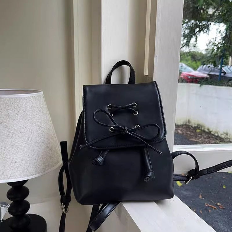 日韓流行|芭蕾風蝴蝶結雙肩包包女式2024新潮韓國背包可愛手提單肩包書包「9371#」24.05-2