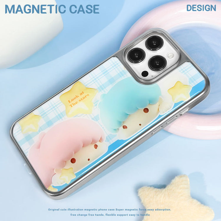 手機殼|iPhone17Pro手機殼15蘋果16適用ins風華為PURA80電鍍銀邊滴膠「LR2005」25.09-3