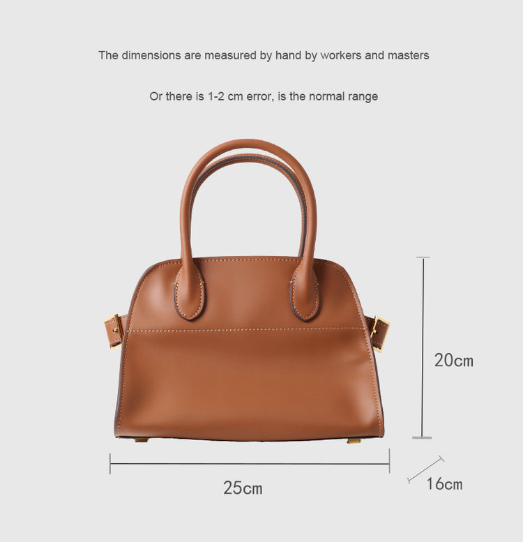 質感真皮|牛皮包2024年春夏新款大容量托特包真皮百搭通勤單肩簡約手提包女「3179」24.11-2