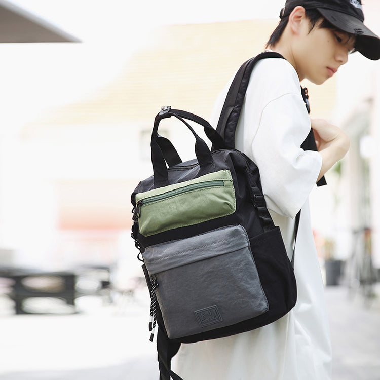 致青春|秋冬休閒雙肩包情侶款戶外旅行登山背包韓系輕便撞色手提背包「8245-130」25.08-4