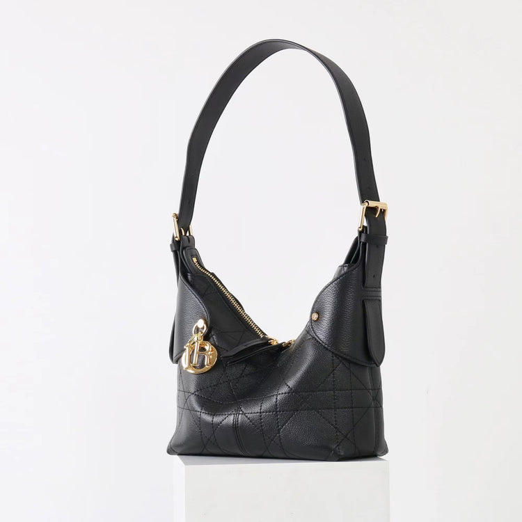 質感真皮|2025新褶皺羊皮藤格紋手提包時尚休閒優雅單肩腋下通勤高級感包「X3820D3819」25.10-1