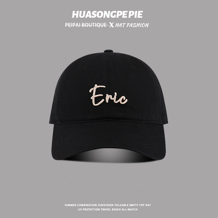 流行帽子|軟頂棒球帽女字母刺繡百搭鴨舌帽顯臉小夏季學生休閒防曬遮陽帽男「C3611」24.02-1