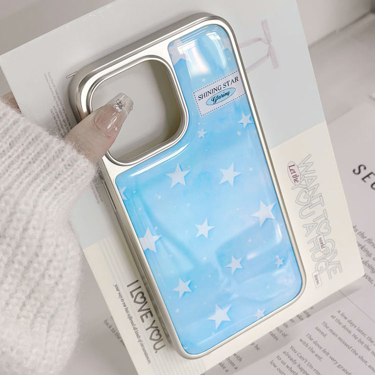 手機殼|iPhone16手機殼15電鍍銀邊滴膠15plus適用iPhone12Pro星星14「LR1376」25.04-1