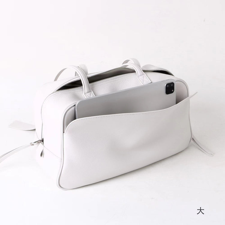 質感真皮|2025全新百搭輕奢小眾高級感波士頓大包肩托特枕頭通勤保齡球包「6163」25.07-1