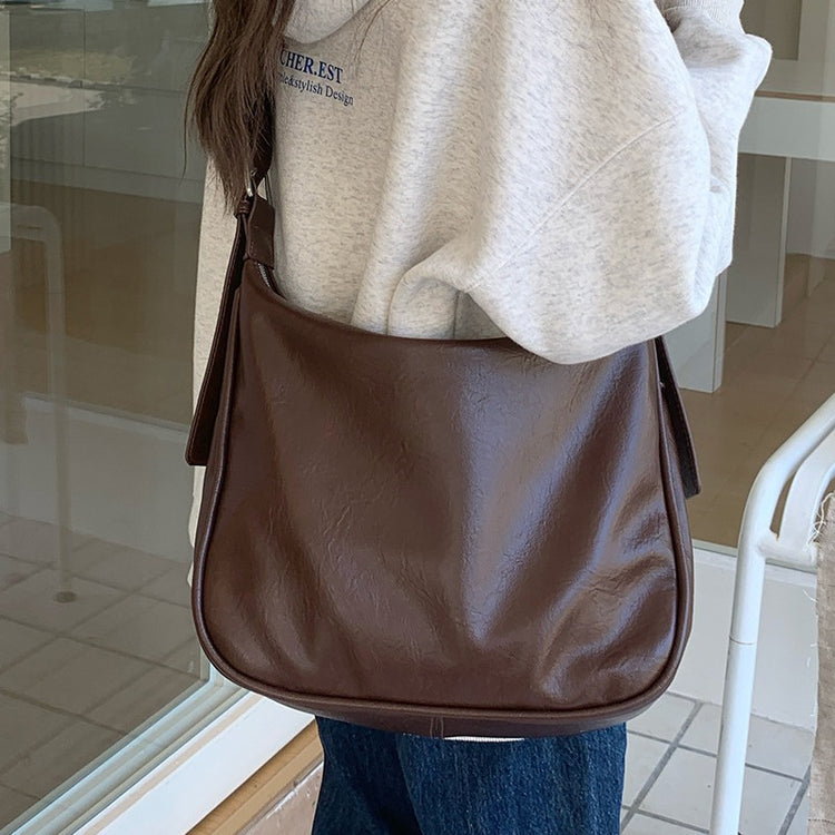 日韓流行|高級感大容量包包女2024新款春秋復古時尚單肩包小眾百搭托特包「9303#」24.02-1