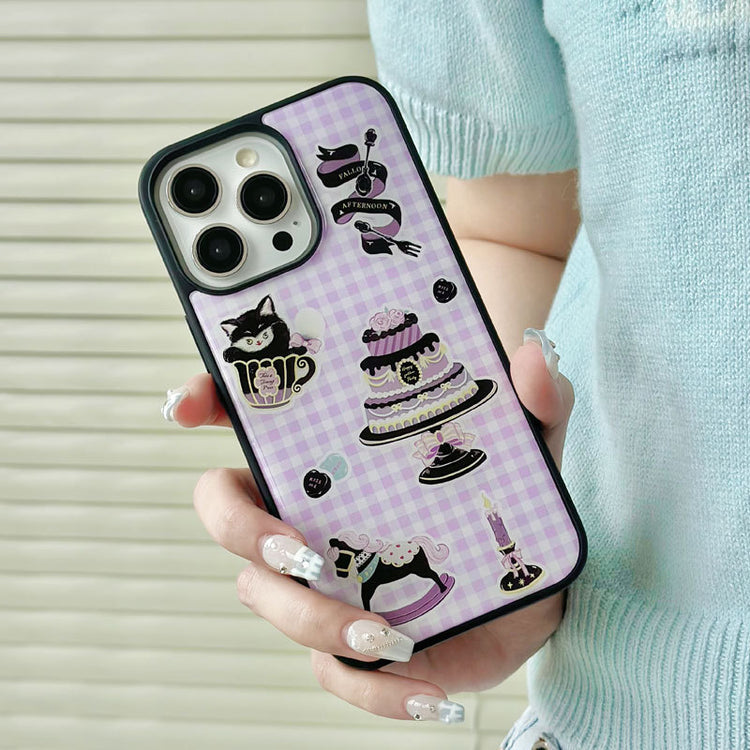 手機殼|蘋果13手機殼女適用iPhone15Promax卡通華為mate60pro滴膠殼「LR0871」24.08-1