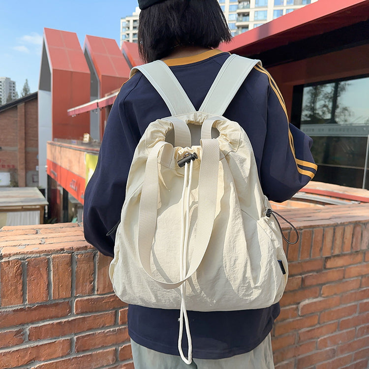 致青春|2024年新戶外登山雙肩包休閒旅遊旅行包學生書包輕便運動抽繩背包「1314-124」24.12-3