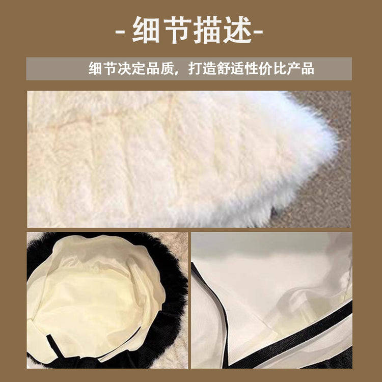 流行帽子|加絨百搭毛絨漁夫帽女秋冬保暖防寒盆帽學院風顯臉小加厚毛絨帽子「C4861」24.12-1