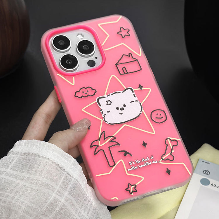 手機殼|蘋果15手機殼iPhone16卡通13膚感果凍14適用12二合一11promax「LR1750」25.07-4