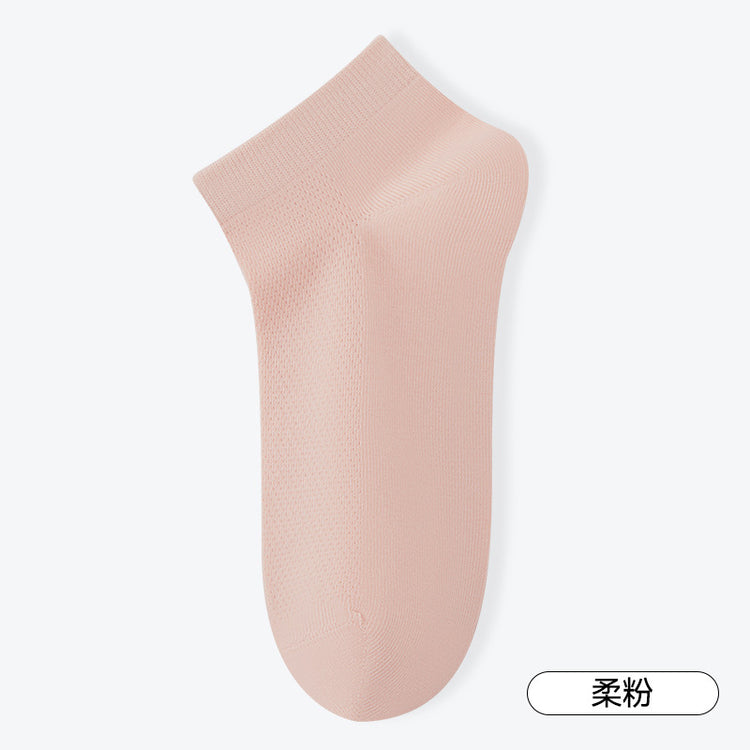 女襪|襪子女10A抑菌防臭網眼透氣抗起球船襪萊卡橡筋無骨隱形襪「ZJ25014」25.04-5