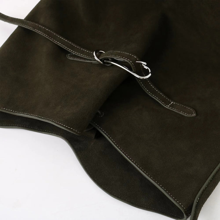 質感真皮|2025新磨砂牛皮托特包hobo腋下包皮帶裝飾餃子水桶包百搭單肩包「6185S」25.11-2