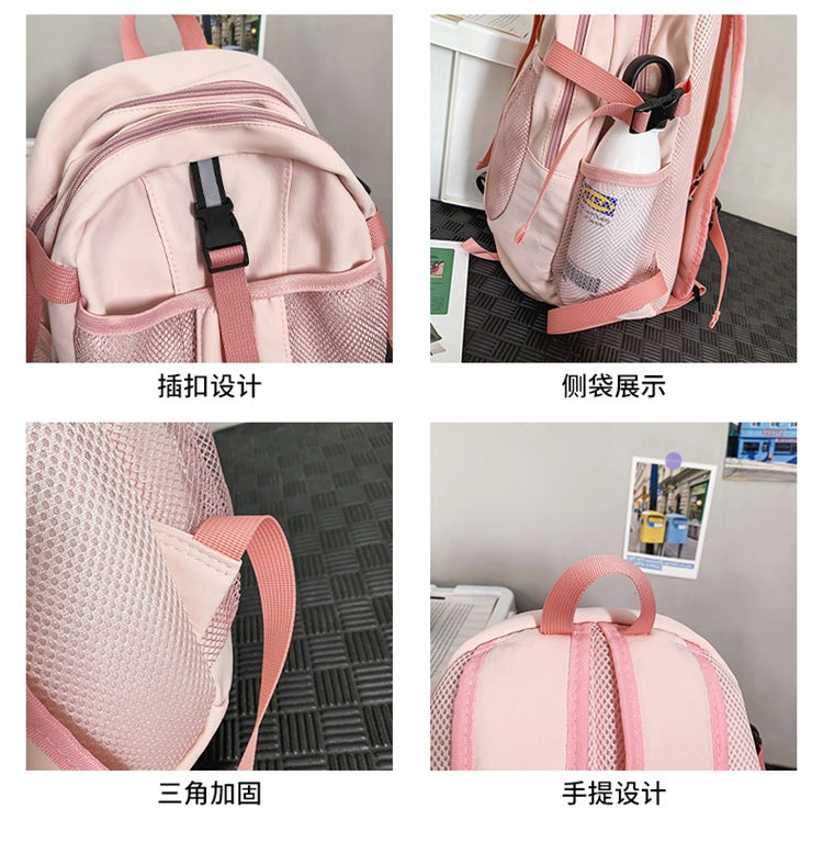 致青春 | 新款書包簡約韓系大容量男女背包電腦旅行初高中大學生雙肩包「1206-130」24.05-1