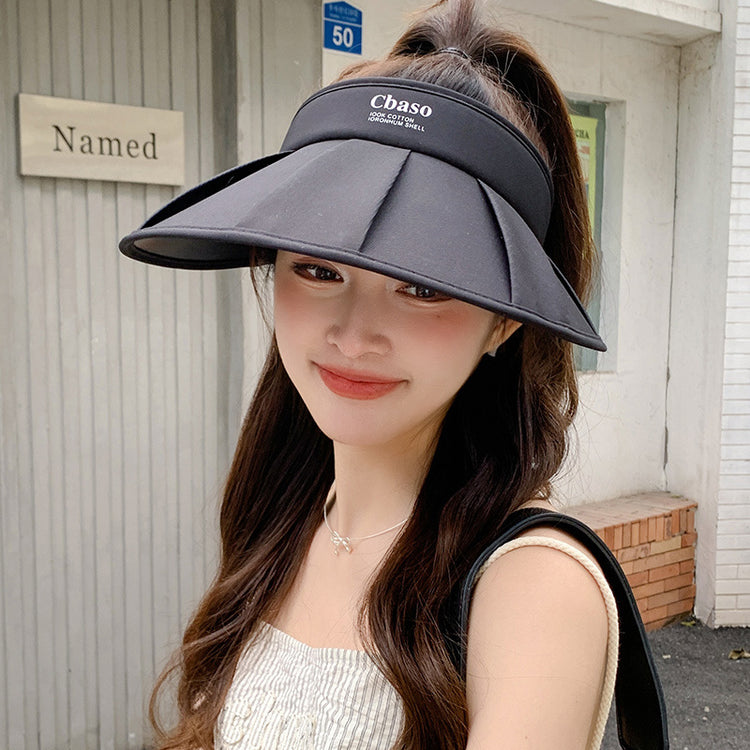 流行帽子|空頂防曬帽子女大帽檐防紫外線夏季新款遮陽帽騎行太陽「C5096」25.03-3