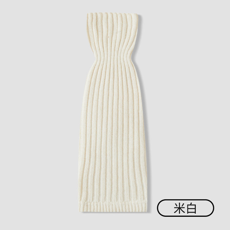 女襪|羊毛襪套女秋冬季加厚保暖JK針織腿套Y2K時尚辣妹彈力舒適小腿襪「X25840」25.10-1