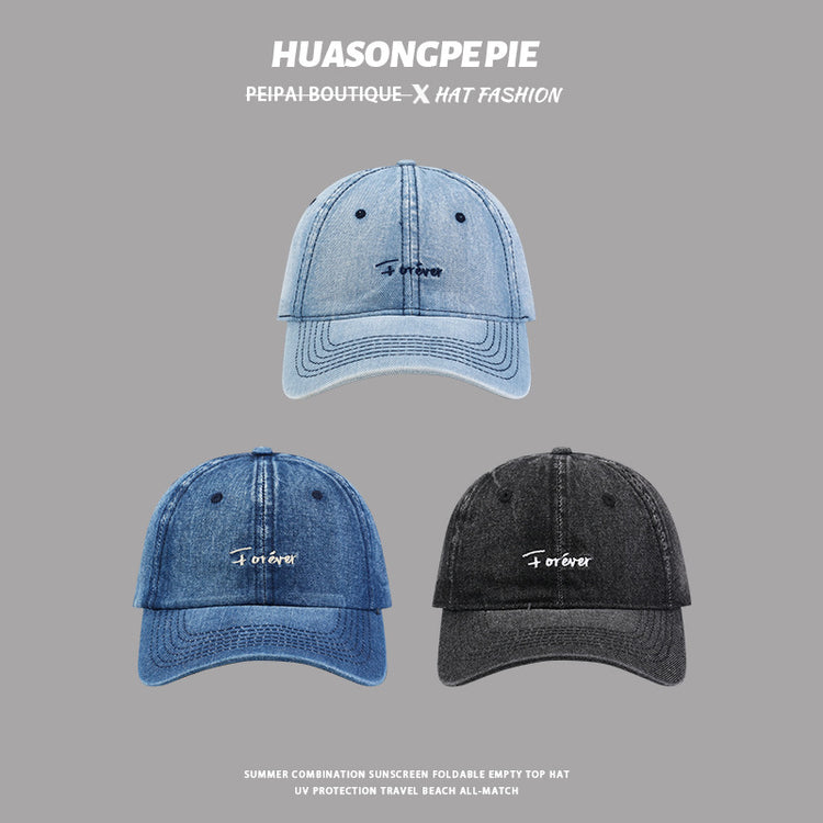 流行帽子|帽子牛仔棒球帽春夏運動時尚潮搭戶外鴨舌帽學生顯臉小遮陽帽子男「C3103」24.04-3