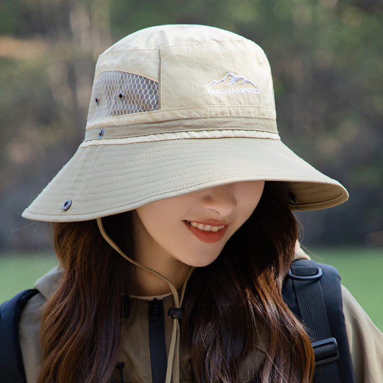 流行帽子|戶外登山帽女徒步大帽檐西部牛仔遮陽帽速乾防水防紫外線漁夫帽潮「C3912」24.05-1