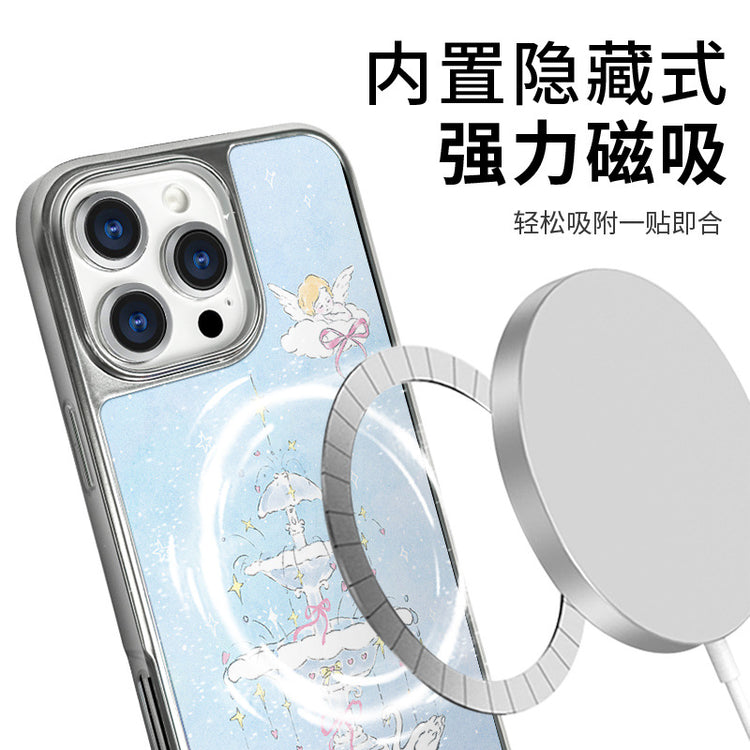 手機殼|蘋果16Promax手機殼磁吸AG磨砂碳纖紋13適用iPhone14小米15「LR1387」25.05-2