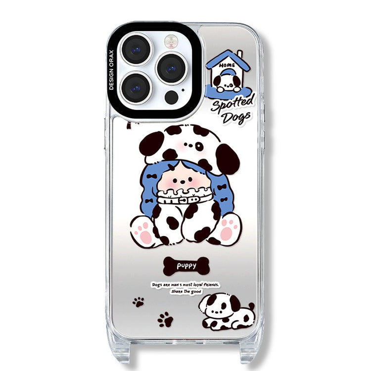 手機殼|蘋果15手機殼iPhone14pro適用12/11掛繩鏡面殼13promax「LR0848」24.07