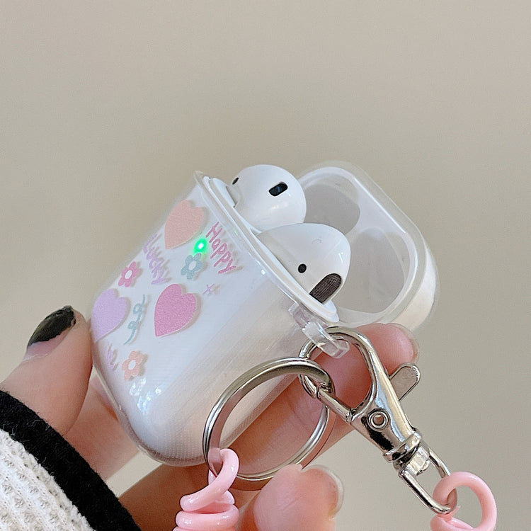 耳機套|適用2/3代無線藍牙耳機保護套愛心airpodspro殼帶掛繩tpu「BQ2247」24.07