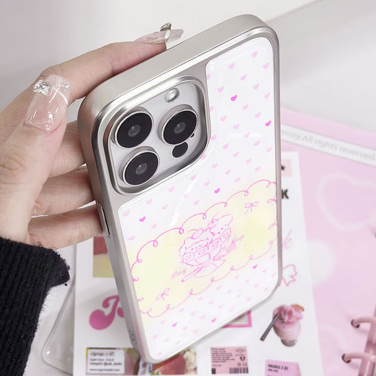 手機殼|14電鍍銀邊滴膠13蘋果16手機殼iPhone15適用華為p70pro新款「LR1538」25.03-3