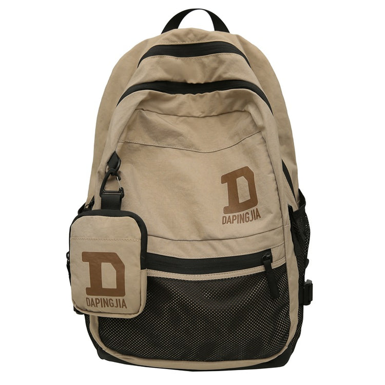 致青春|韓版字母雙肩包尼龍背包旅行包旅行戶外運動包學生背包校園書包附小掛包「2086-133」24.09-1